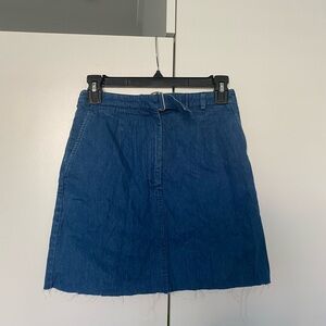 Talbots Dark Blue Denim A-Line Skirt